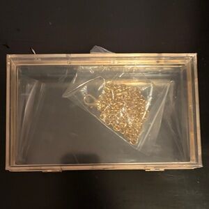 Clear Acrylic Clutch with Gold Chain new chain inside